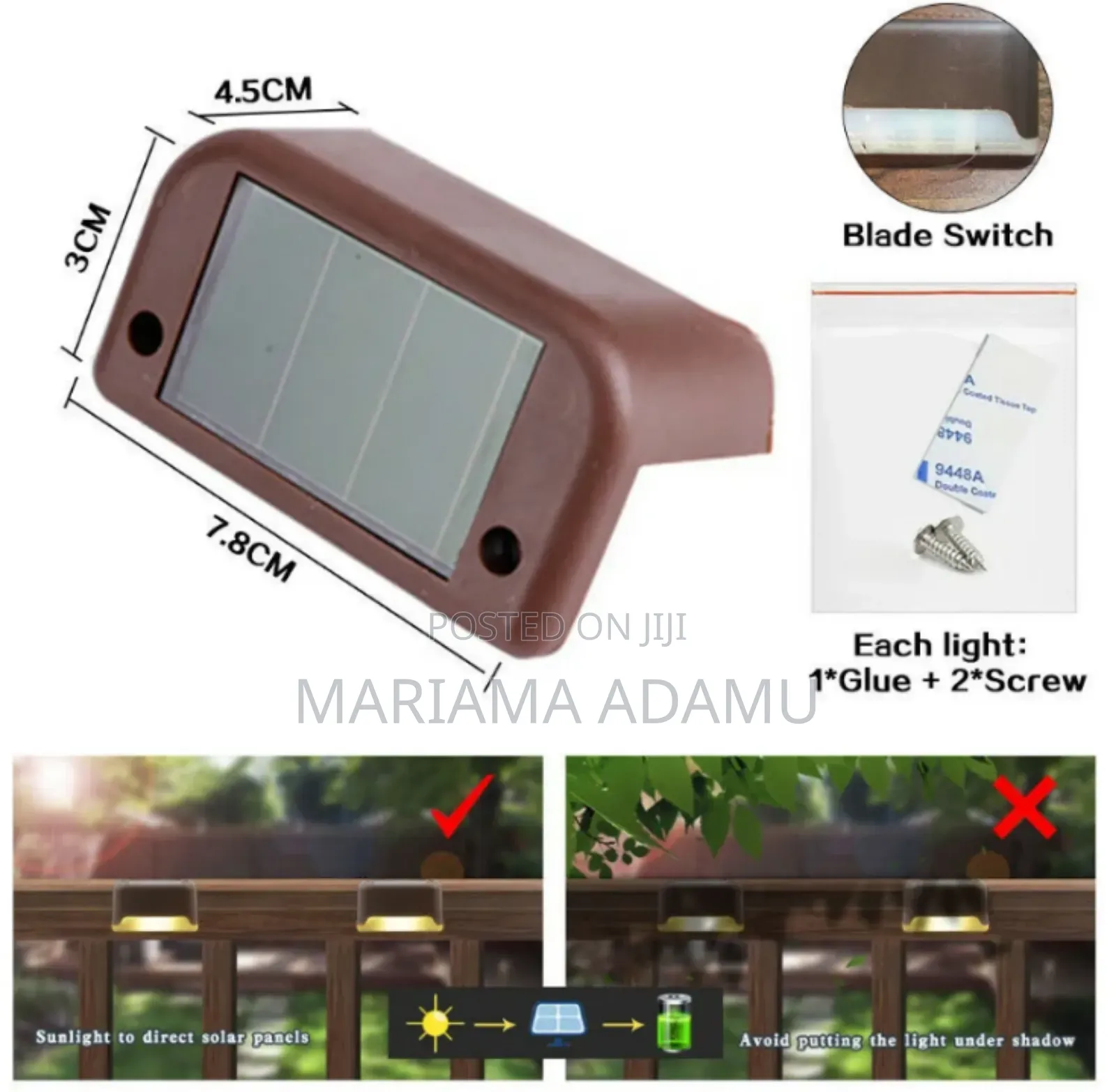 Solar Outdoor Wall Stairs Light