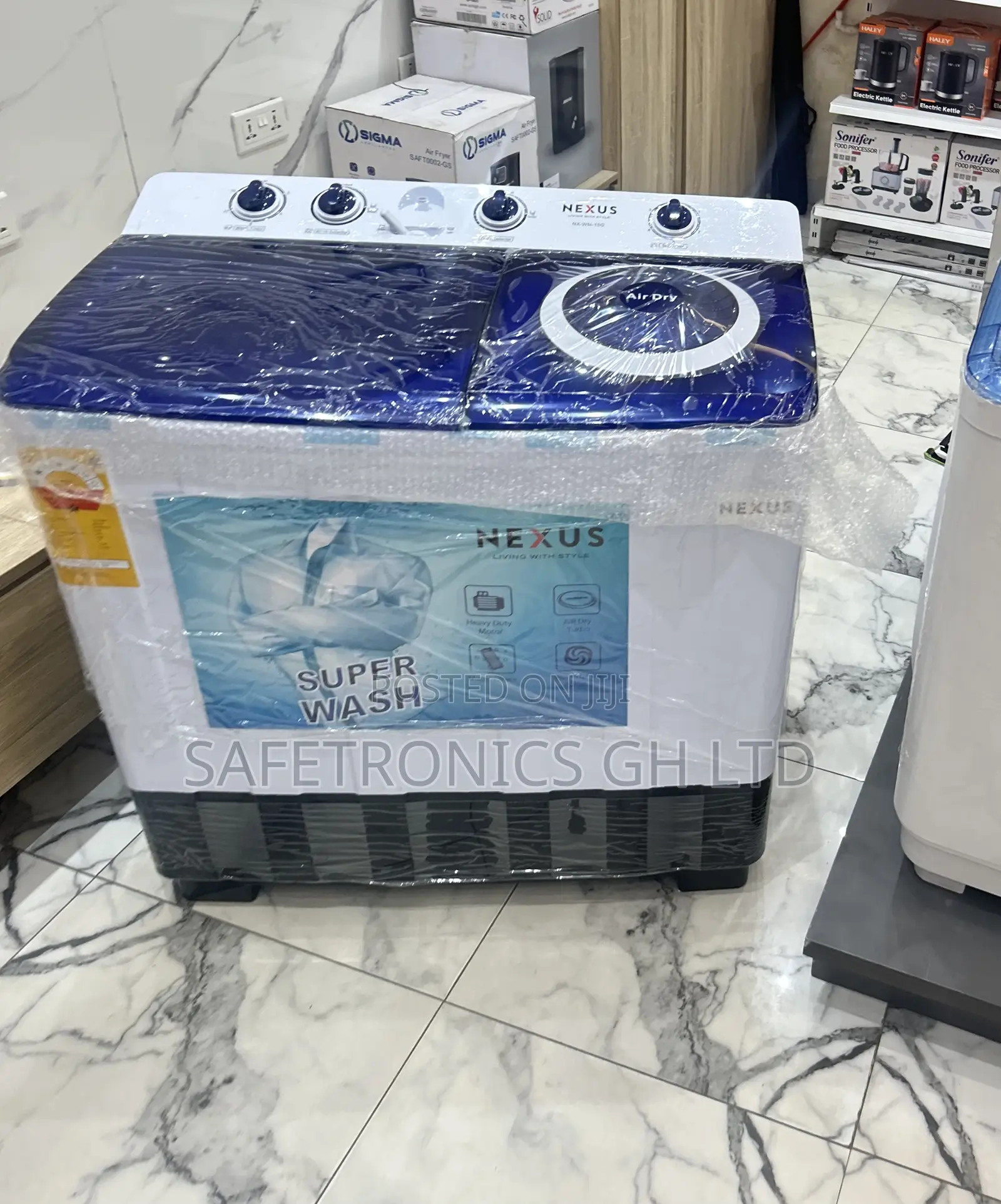 Just Order Topload 15kg White Nexus Semiautomatic Washingmachine