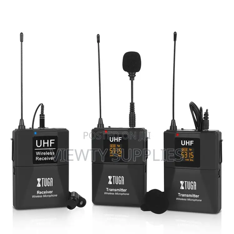 2 Mics-1 Receiver Lapel Lavalier Microphone For Camera, Phone, Tablet