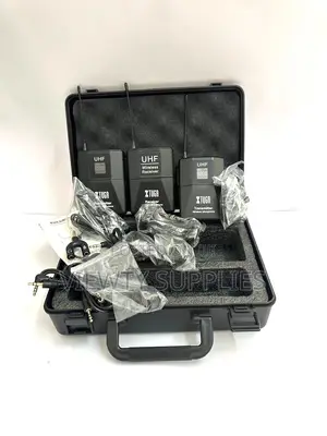 2 Mics-1 Receiver Lapel Lavalier Microphone For Camera, Phone, Tablet