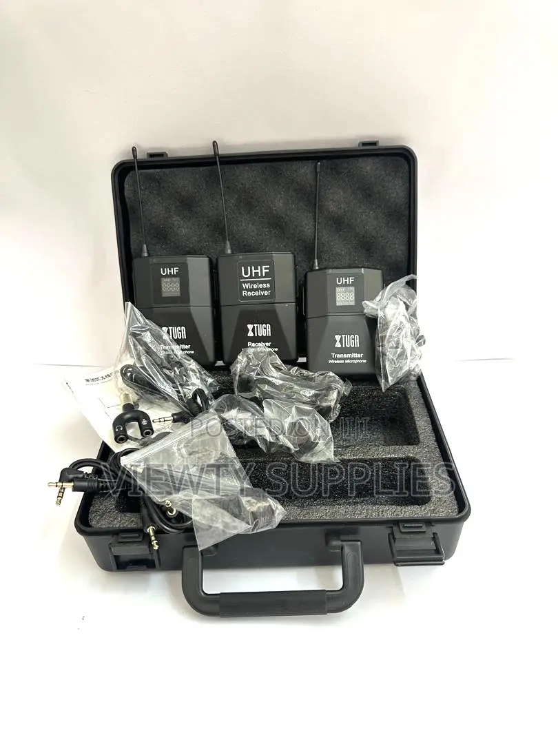 2 Mics-1 Receiver Lapel Lavalier Microphone For Camera, Phone, Tablet