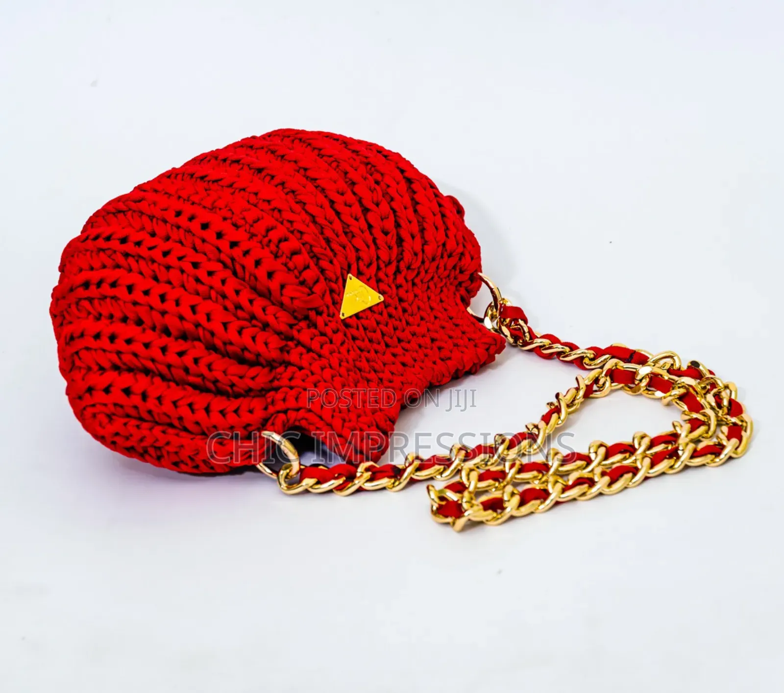 Lush Red Crochet Bag