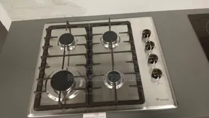 60cm Stainless Steel 4 Burner Gas Hob Grilled Pan