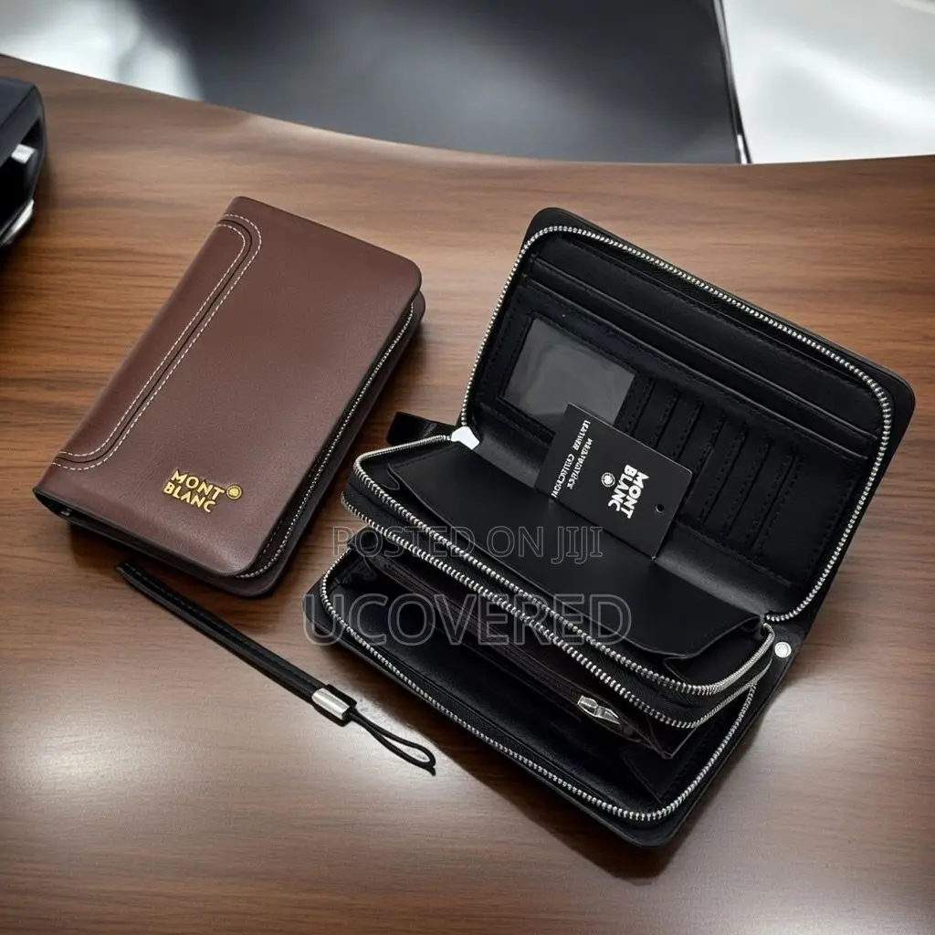 Mont Blanc Leather Men’S Zipped Purse