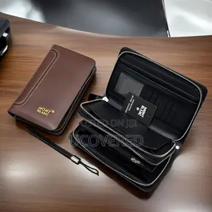 Mont Blanc Leather Men’S Zipped Purse