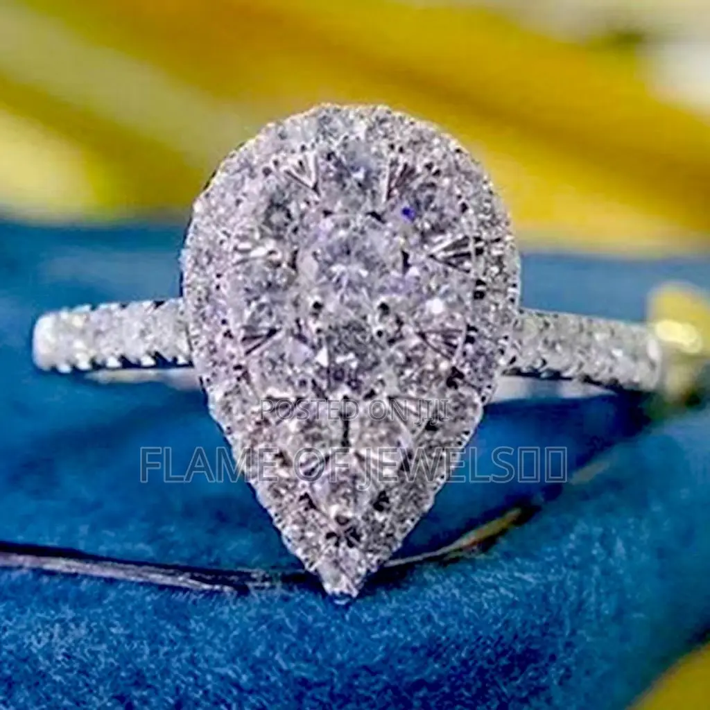 Oval Tear Drop Promise Rings