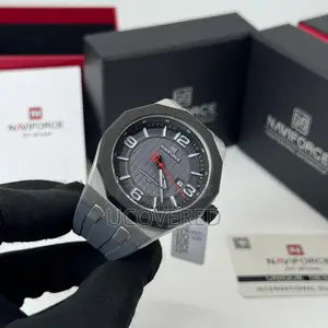 Naviforce Men's Analog Quartz Watch Silicone Strap