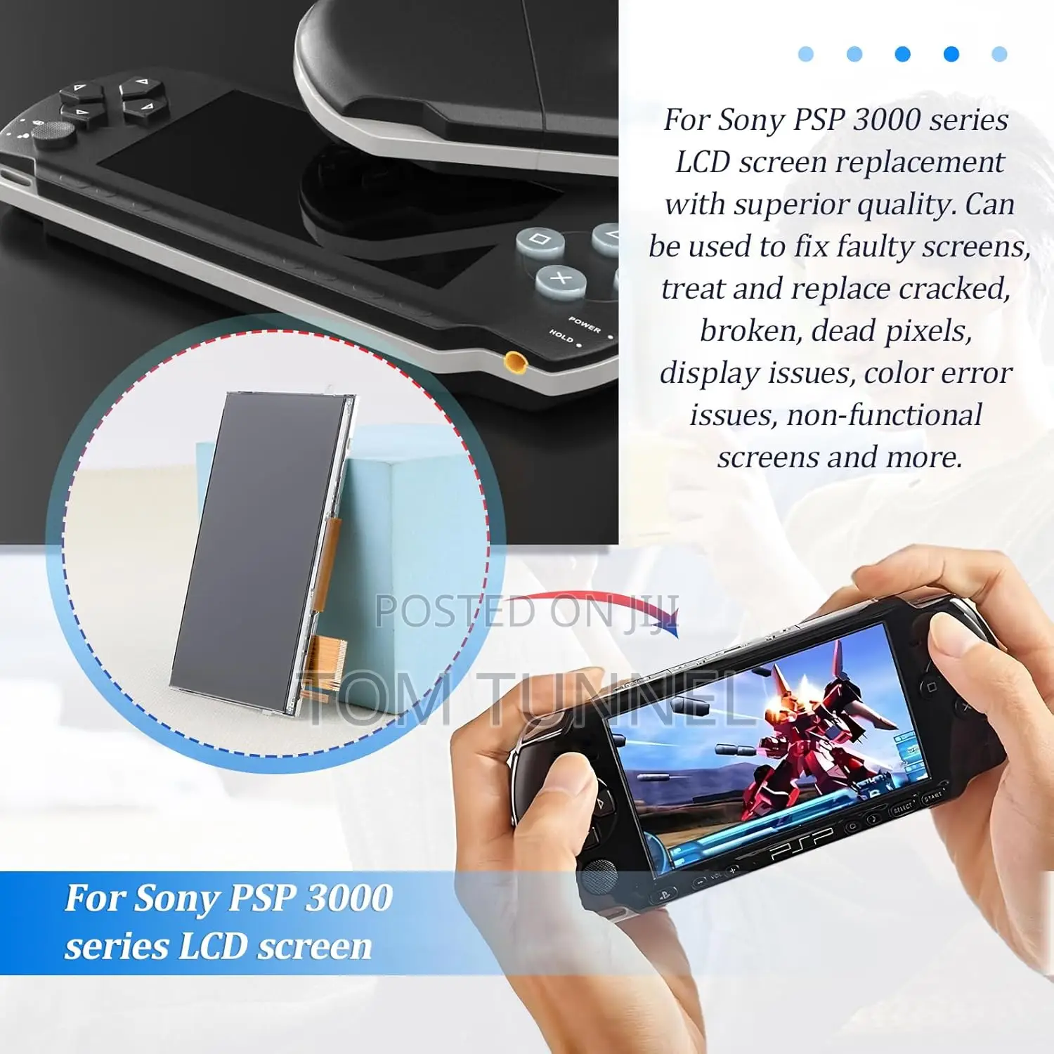 Screen Replacement for Sony PSP 3000 3001 Slim LCD Display Touch