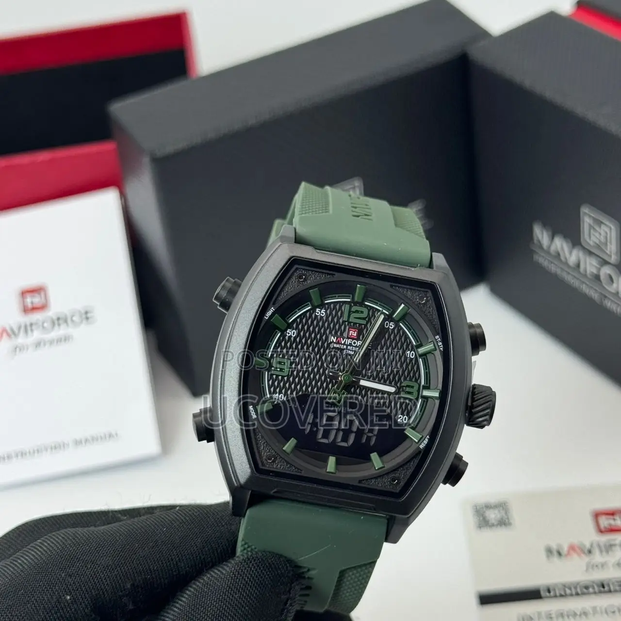 Naviforce Lcd Dual Display Waterproof Luminous Watch