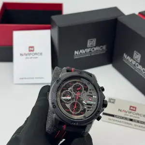 Naviforce Leather Analog Watch