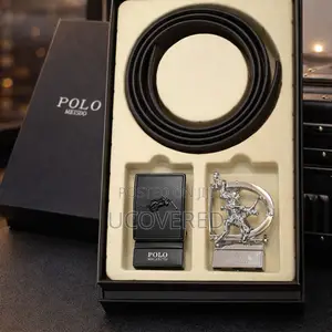 Polo Reversible Leather Belt With Multiple Buckles
