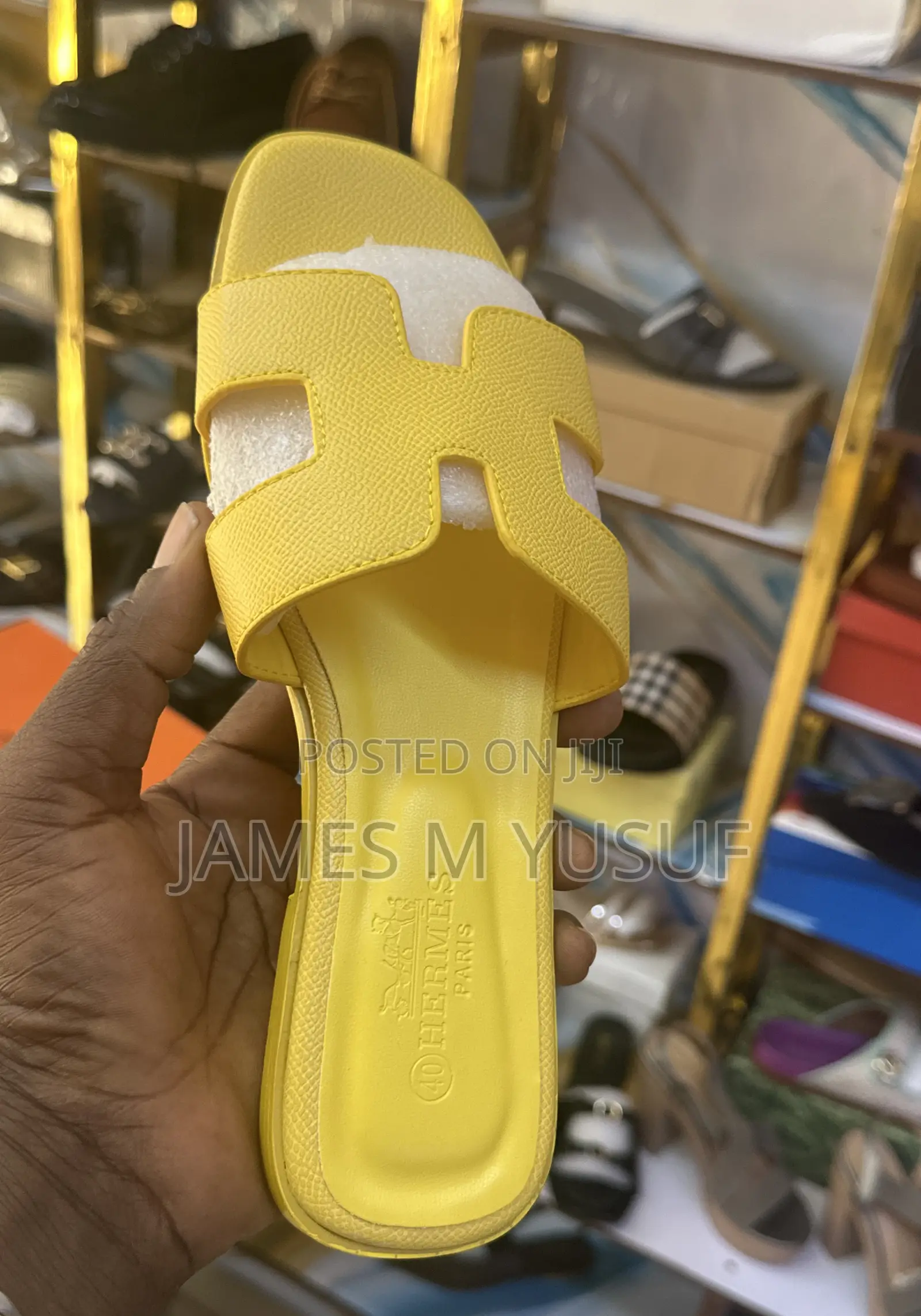 Original Herms Flat Slippers for Cool Price