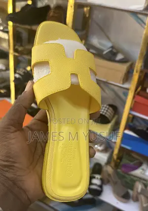 Original Herms Flat Slippers for Cool Price