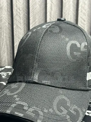 Gucci Jumbo Gg Baseball Hat In Black Canvas