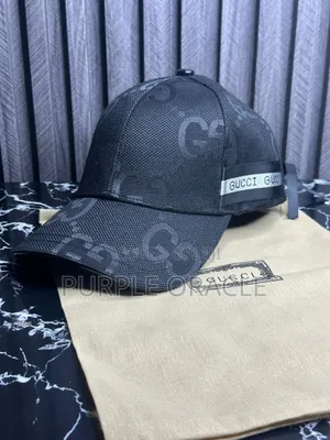 Gucci Jumbo Gg Baseball Hat In Black Canvas