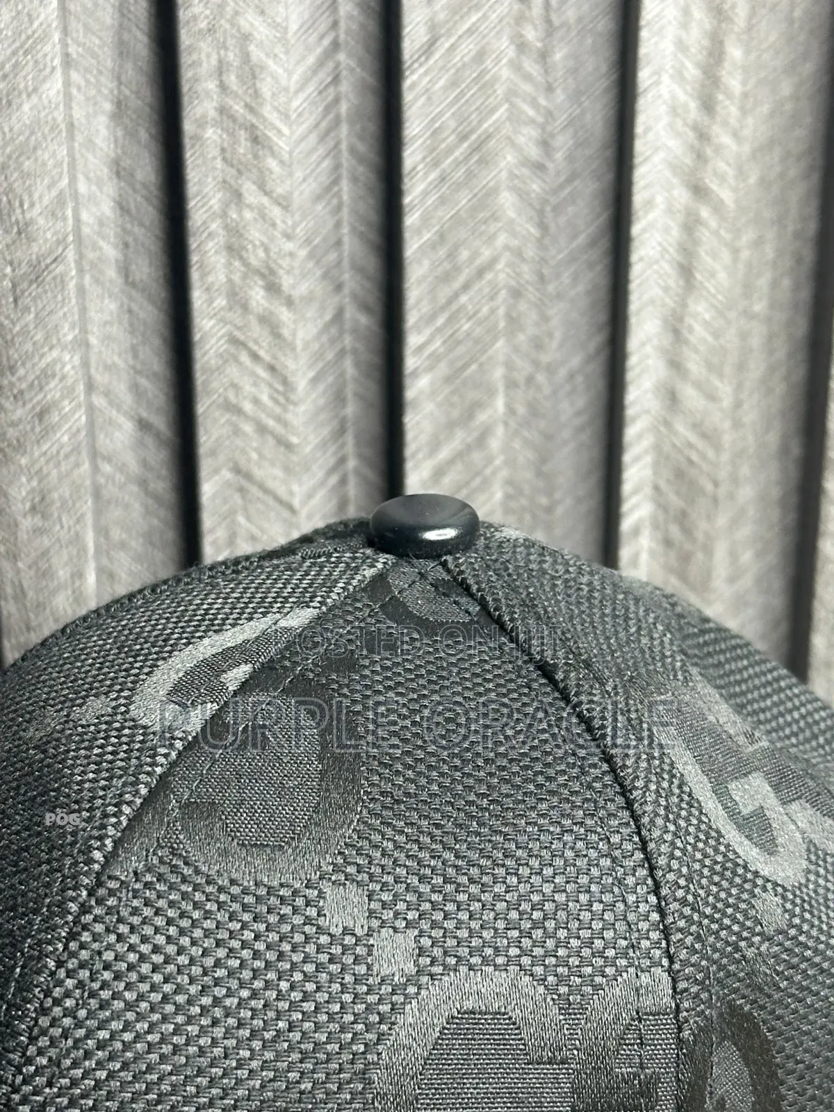 Gucci Jumbo Gg Baseball Hat In Black Canvas