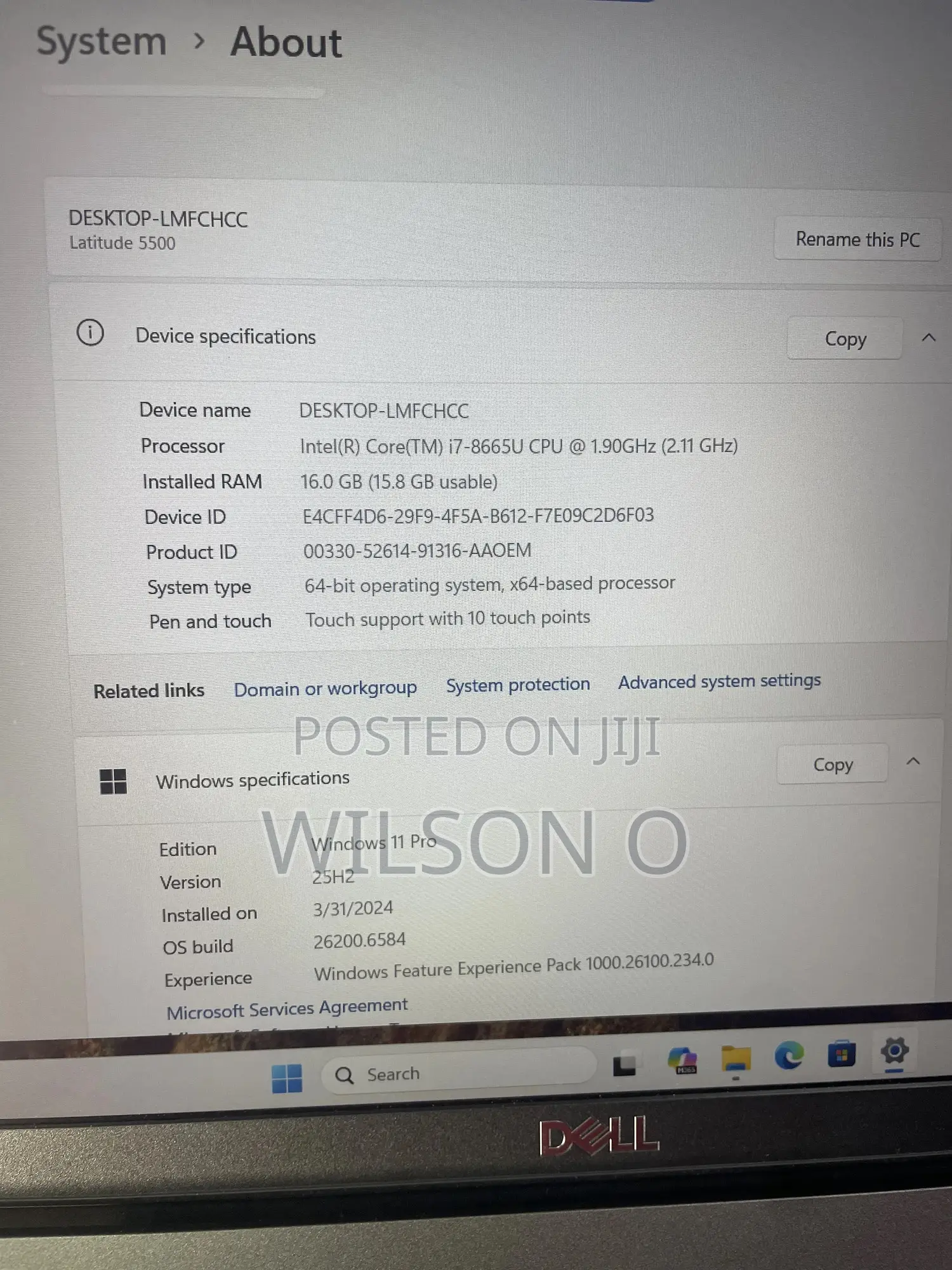 Laptop Dell Latitude 5501 16GB Intel Core I7 SSD 512GB