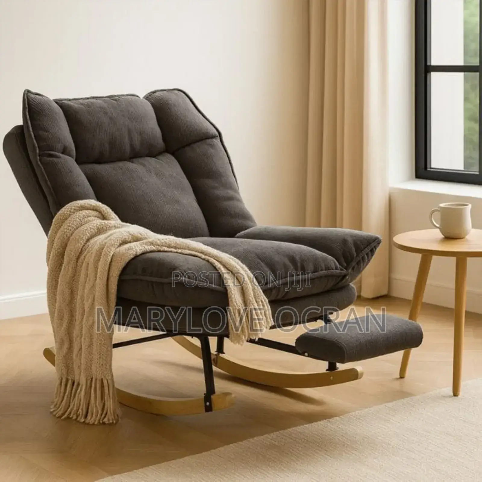 Comfy Rocking Chair With Retractable Leg Rest
Price :