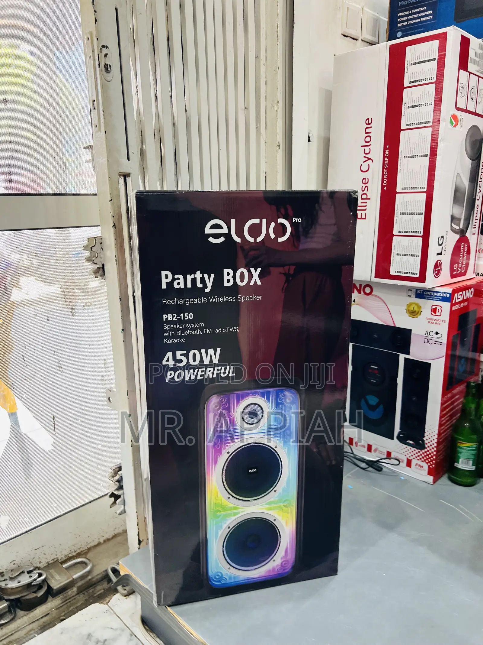 Original Eldo Pb2-150 Double 8" Wireless Bluetooth Speaker(Black) 