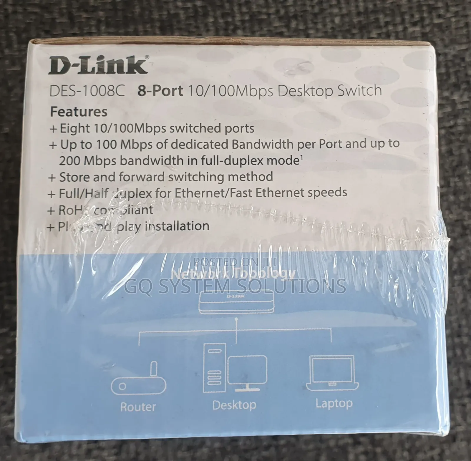 D-Link DGS-1008c 8-Port 10/100mbps Desktop Switch