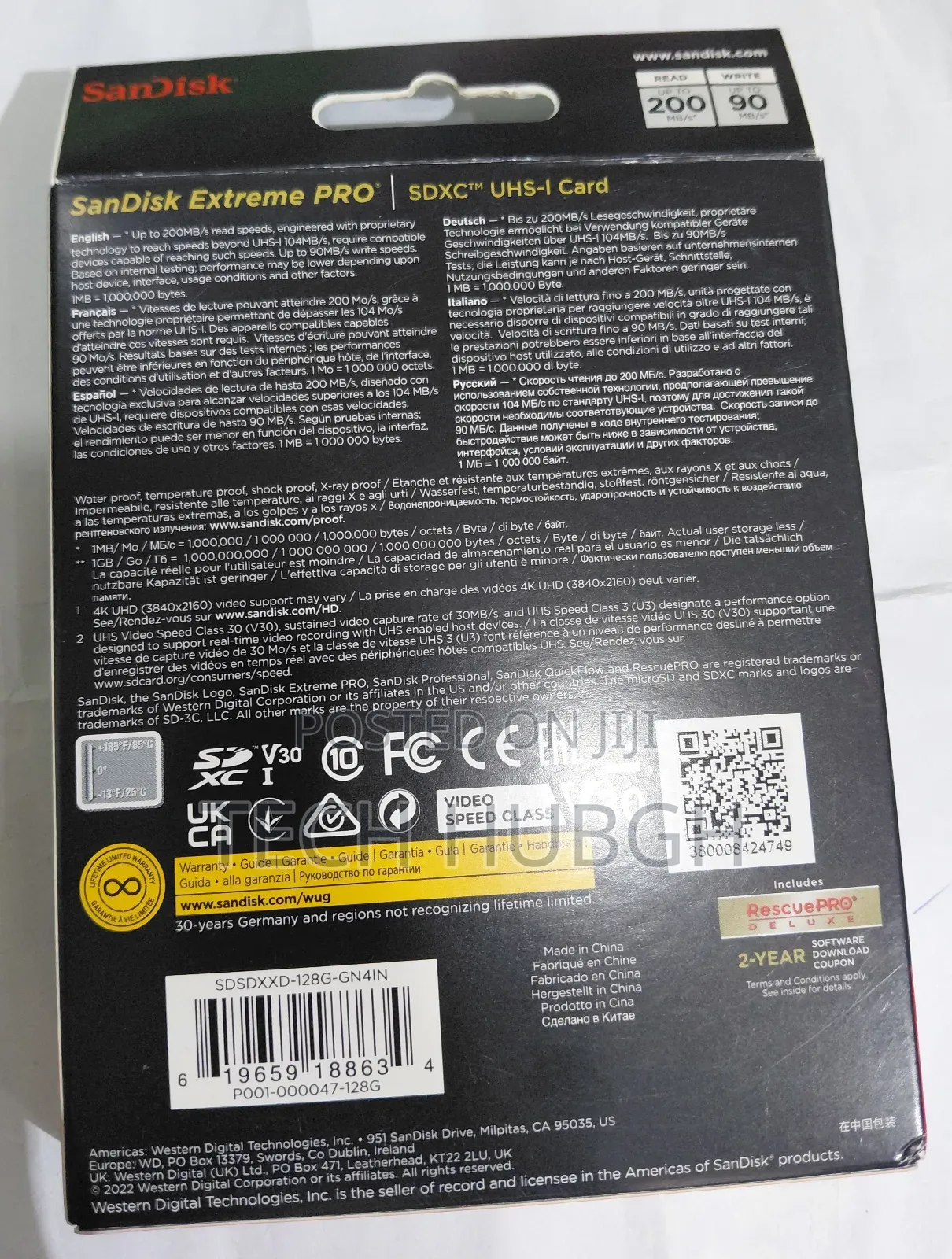 Sandisk Extreme Pro SDXC Uhs-I Cart 512 Gb