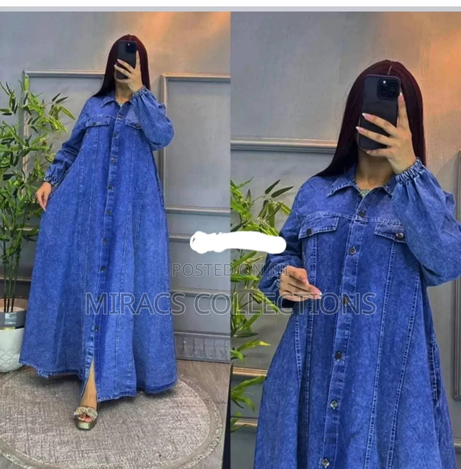 Casual-Chic Blue Denim Shirt Dress
