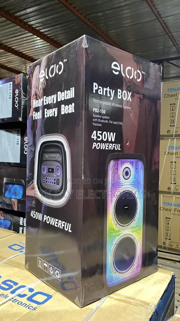 Pb2-150 Eldo 450w Wireless Chargeable Wireless Partybox Speaker