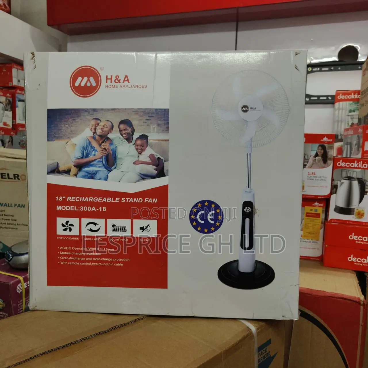 100% Quality Assured H&A 18inch Rechargeable Fan