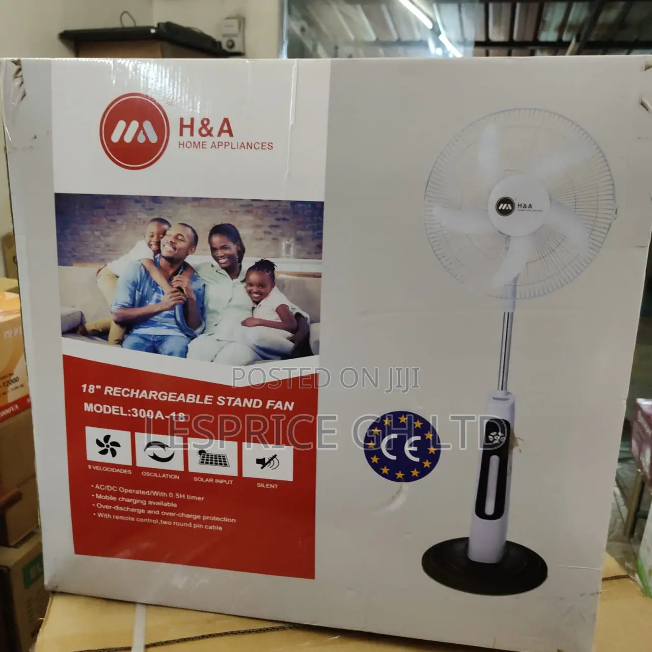 Flawless Design and Super Durable 18inch Rechargeable Fan