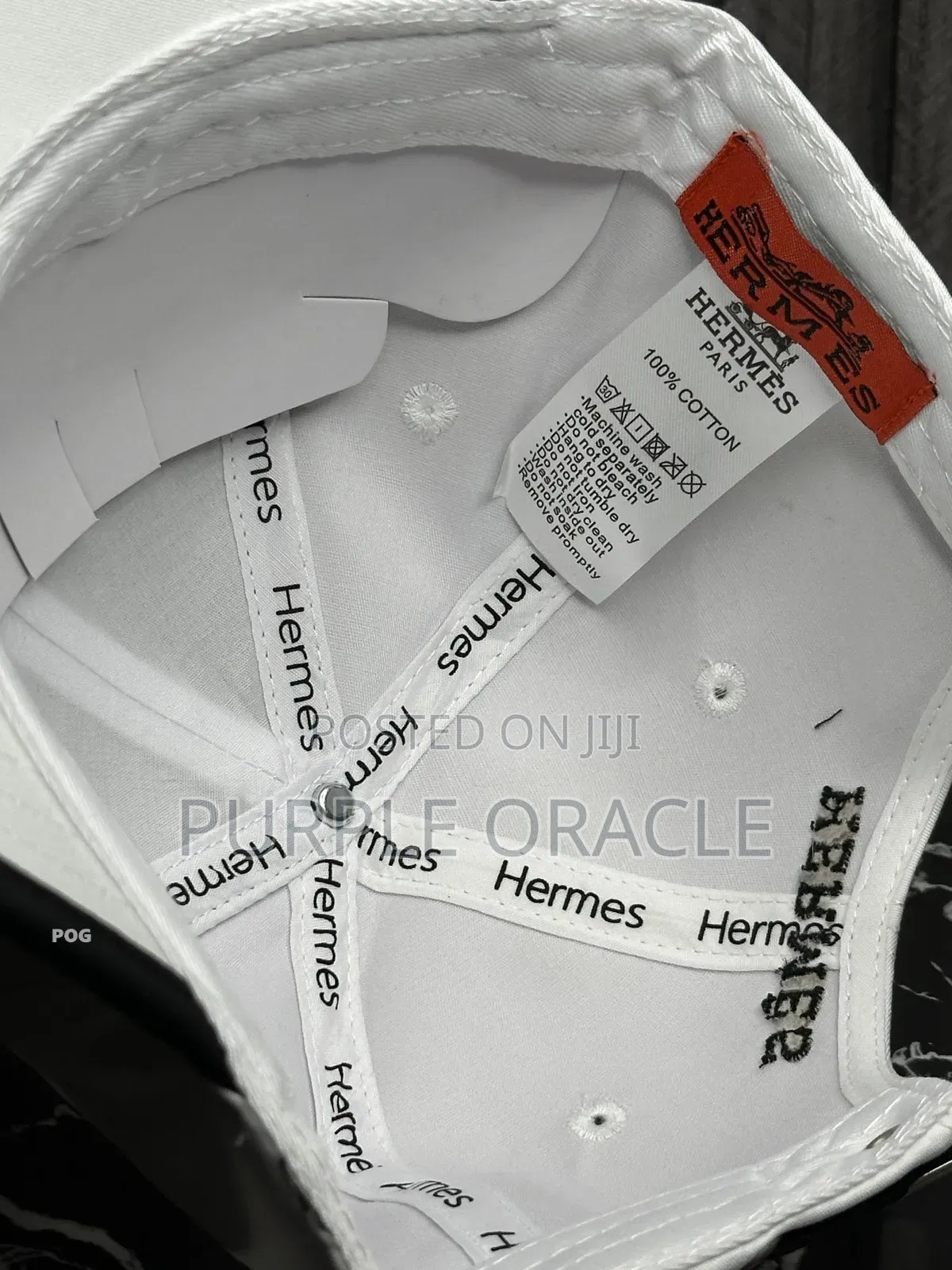 Hermès White Baseball Cap