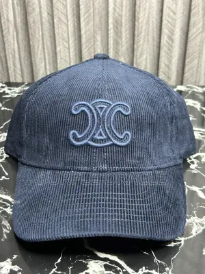 Celine Cotton Cap in Navy Blue.