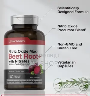 Horbäach Nitric Oxide Booster With Beet Root Capsules | 180 Count |
