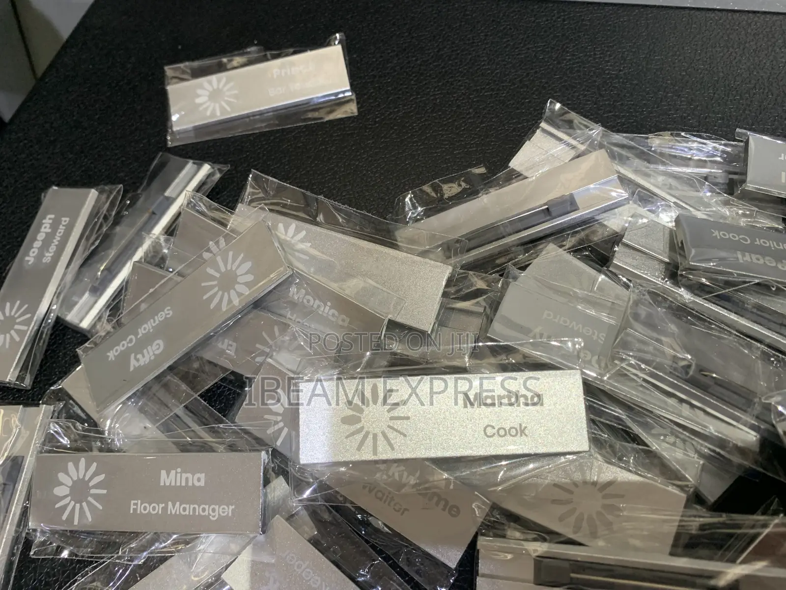 Engraving on Silver Name Tags