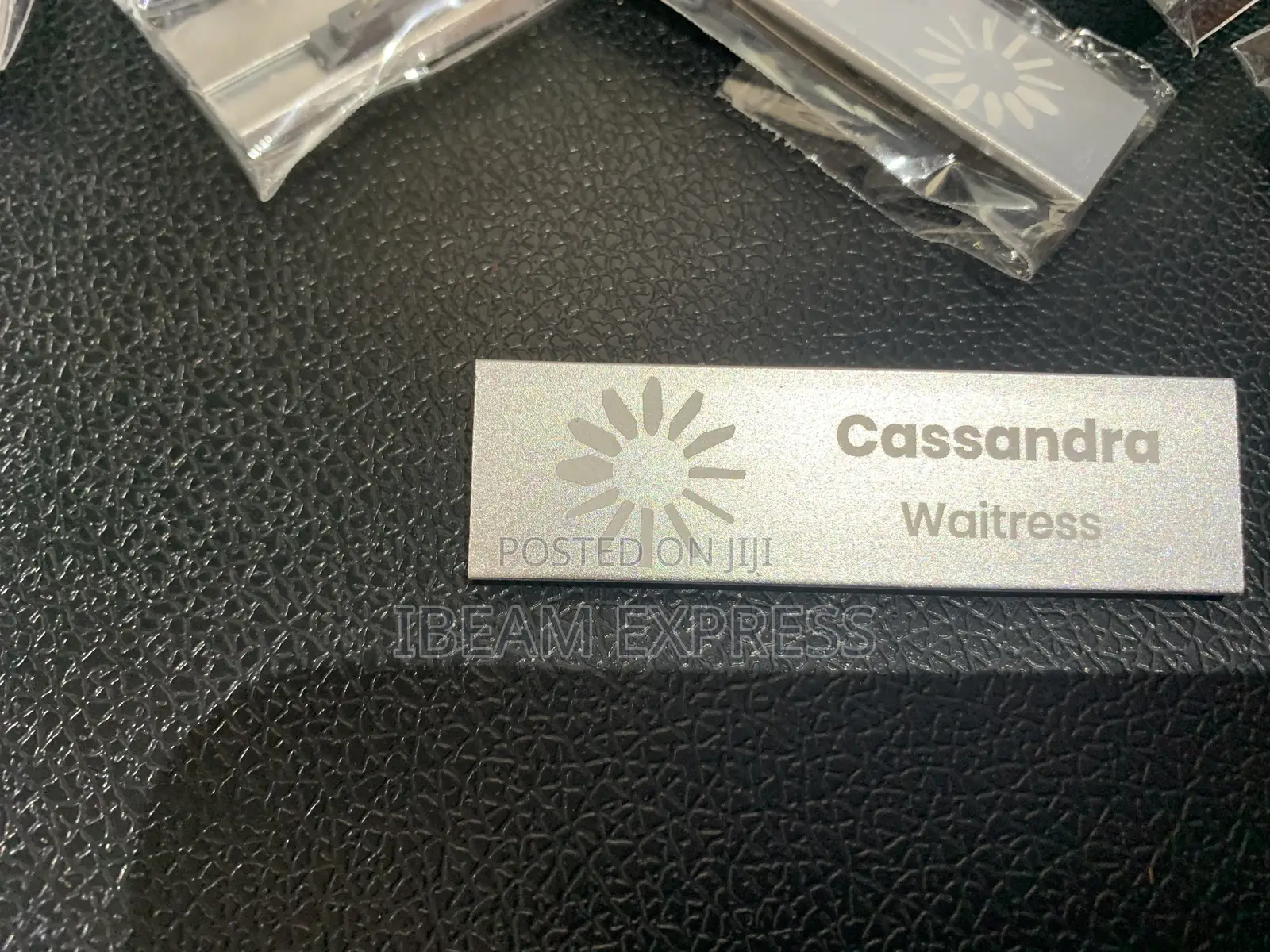 Engraving on Silver Name Tags