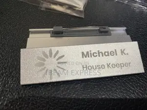Engraving on Silver Name Tags