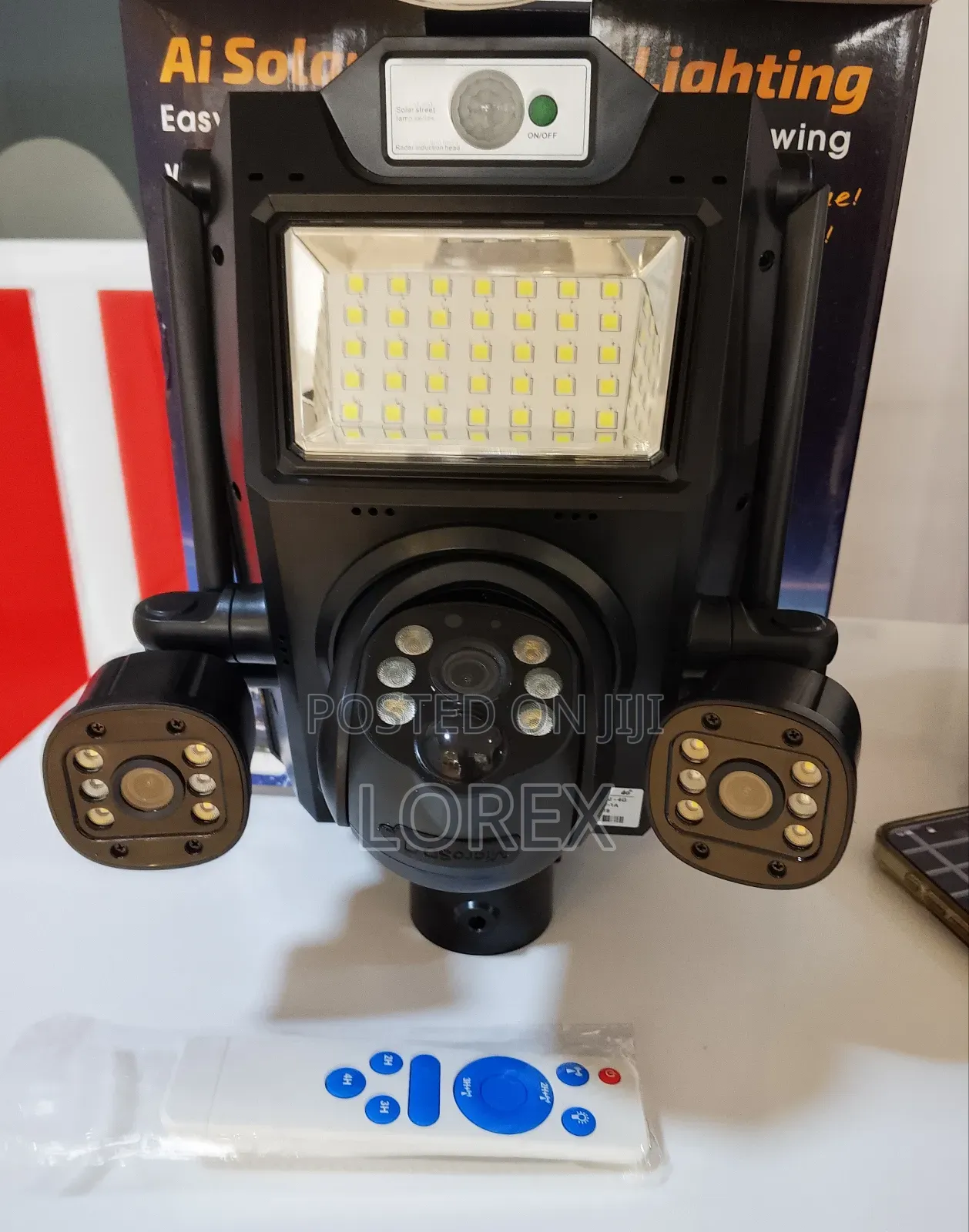 Streetlight 450w 4g Solar Camara Eseecloud App Ai Human Tracking 2lens