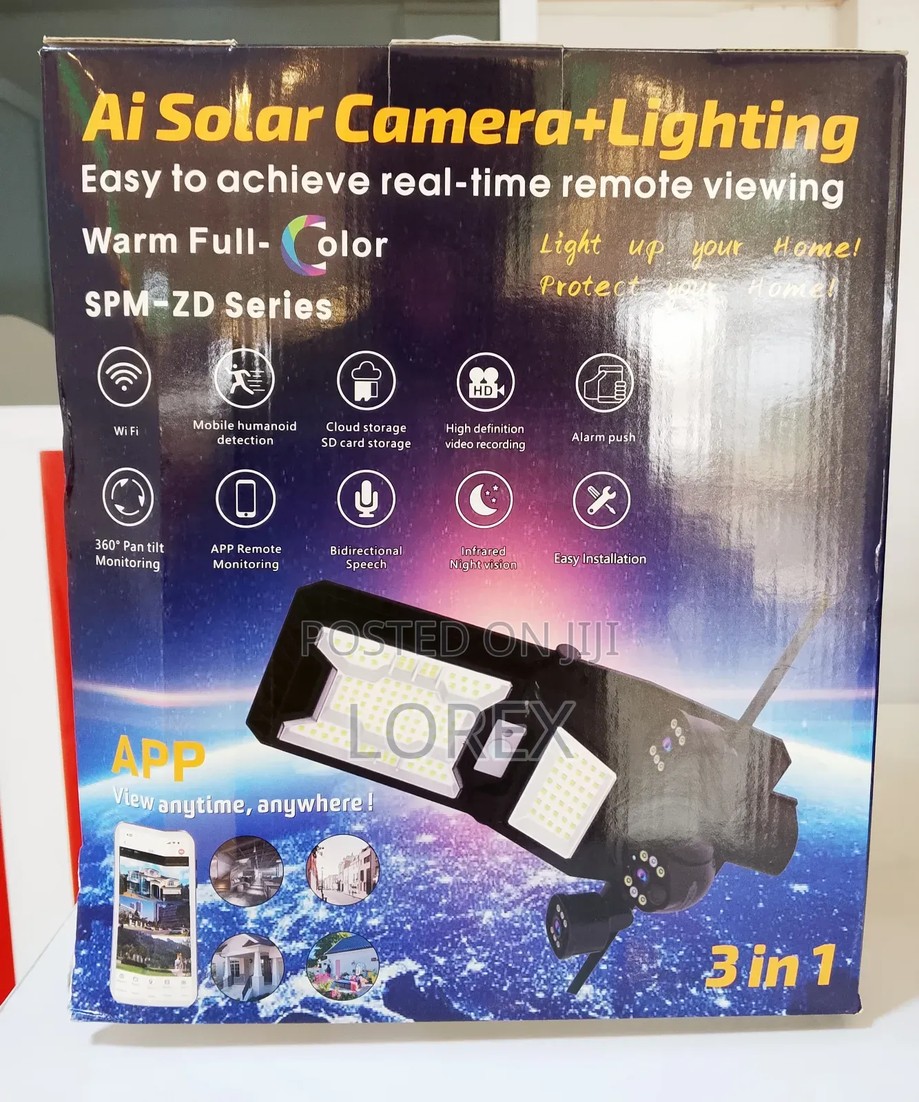 Streetlight 450w 4g Solar Camara Eseecloud App Ai Human Tracking 2lens