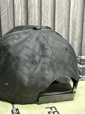 Fendi Baseball Cap in Black and Yellow.