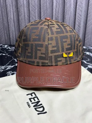 Fendi Baseball Cap With Leather .