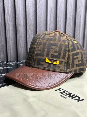 Fendi Baseball Cap With Leather .