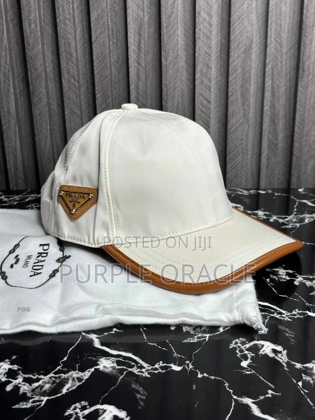 Men’S Luxury White Prada Baseball Cap