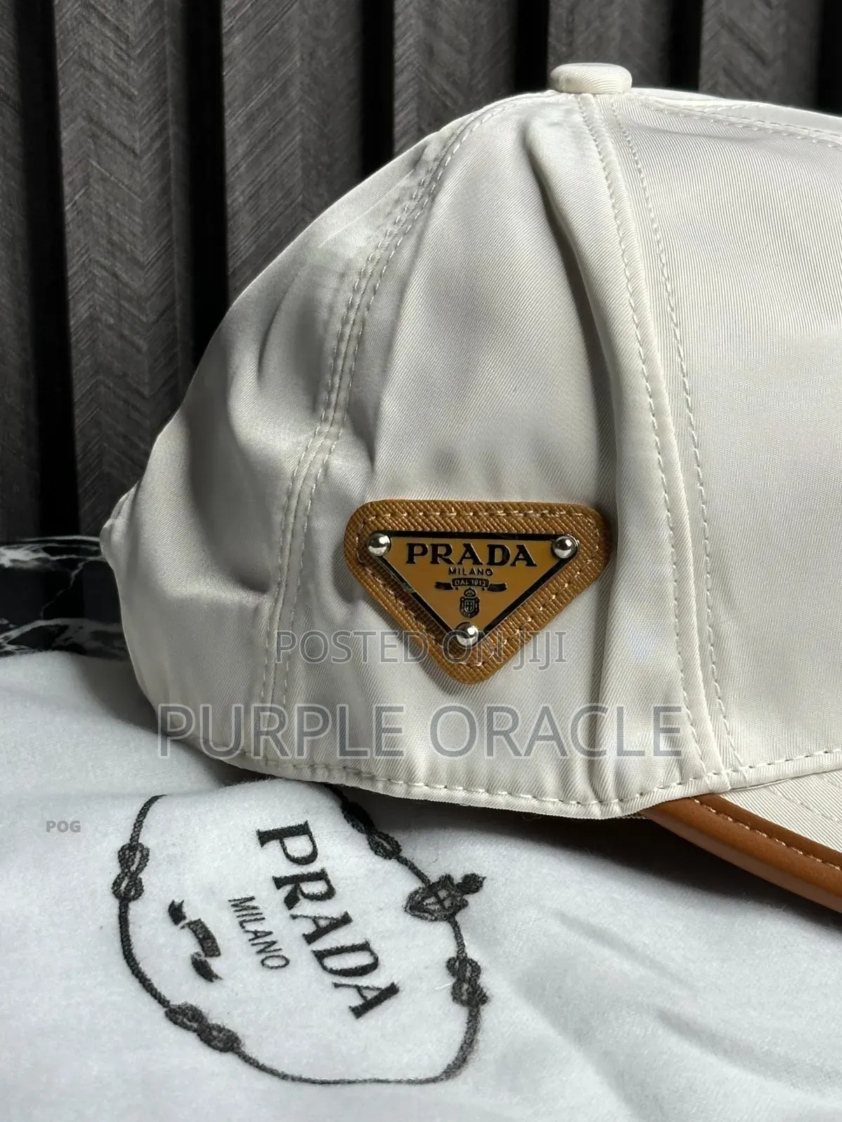 Men’S Luxury White Prada Baseball Cap