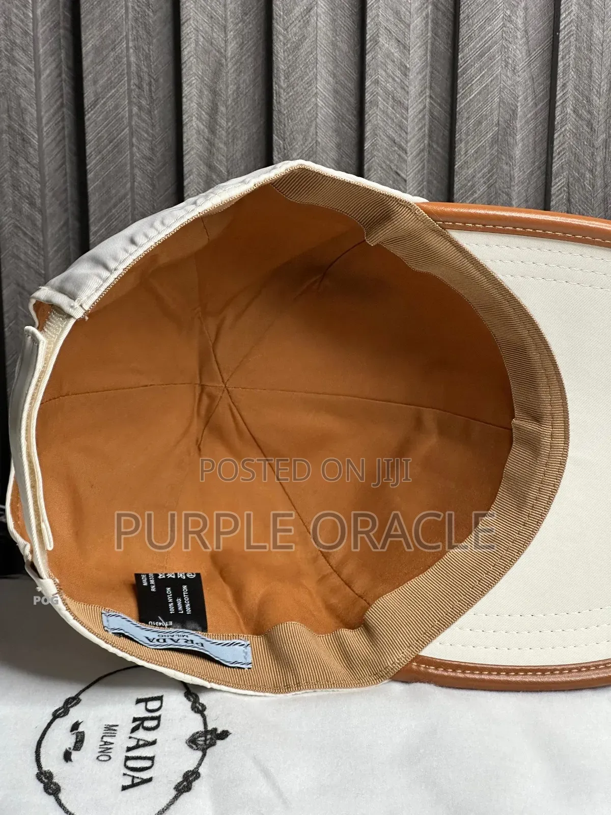Men’S Luxury White Prada Baseball Cap