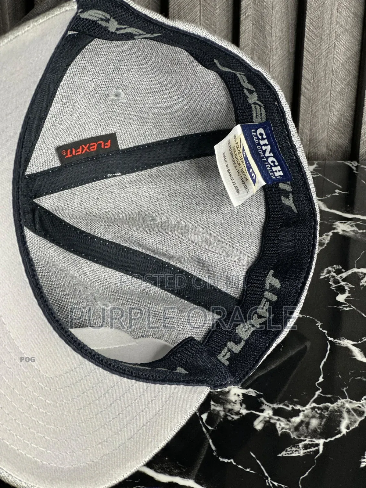 Men's Grey Flexfit Baseball Cap.