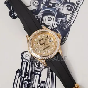 Rolex Yacht-master In Yellow Gold- With A Pavé Diamond Dial.