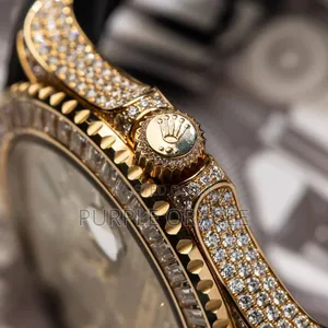 Rolex Yacht-master In Yellow Gold- With A Pavé Diamond Dial.