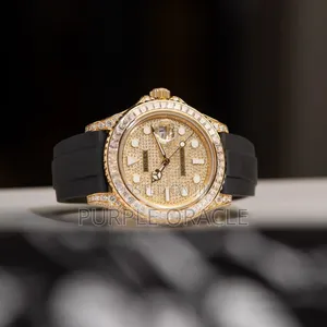 Rolex Yacht-master In Yellow Gold-, Featuring A Pavé Diamond .