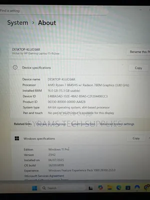 Laptop HP Victus 15 16GB AMD Ryzen 7 SSD 1T