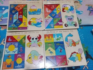 3 in 1 Wooden Puzzle Toy 1 Years to 3 Years ( Price for 1)