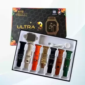 Ultra 3 Smart Watch – 2.06" Big Screen | 7 Straps + Wireless Charger